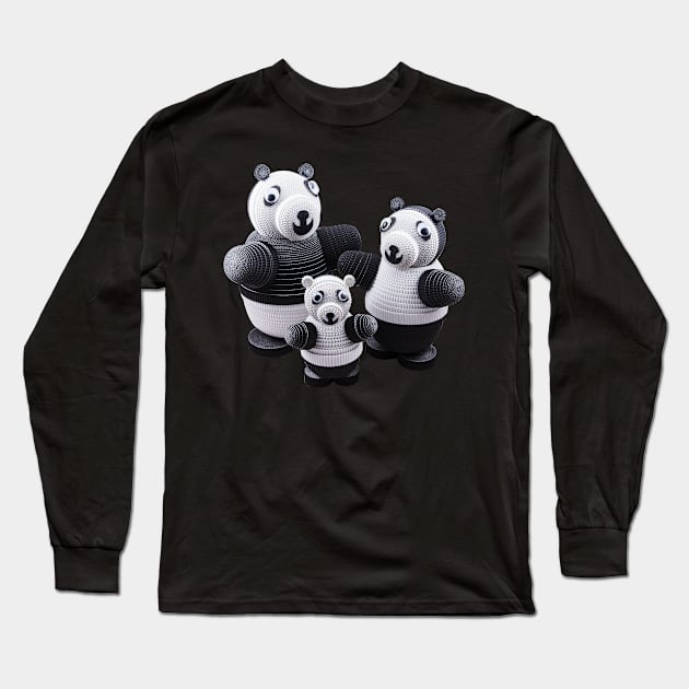 The panda family Long Sleeve T-Shirt by Crazy_Paper_Fashion